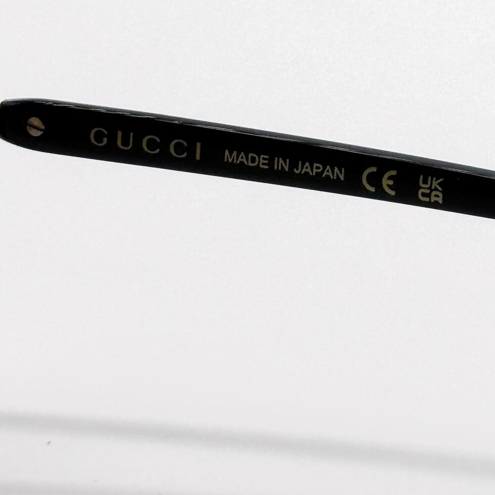 NEW GUCCI SUNGLASSES GG1220S 001 BLACK/GOLD UNISEX EYEWEAR - Picture 10 of 11